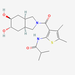 molecular formula C19H28N2O4S B5479647 N-(3-{[(3aR*,5S*,6S*,7aS*)-5,6-dihydroxyoctahydro-2H-isoindol-2-yl]carbonyl}-4,5-dimethyl-2-thienyl)-2-methylpropanamide 
