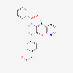 molecular formula C23H20N4O3 B5479773 N-[(E)-3-(4-acetamidoanilino)-3-oxo-1-pyridin-3-ylprop-1-en-2-yl]benzamide 
