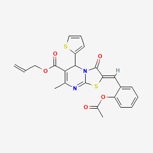 molecular formula C24H20N2O5S2 B5479816 prop-2-enyl (2Z)-2-[(2-acetyloxyphenyl)methylidene]-7-methyl-3-oxo-5-thiophen-2-yl-5H-[1,3]thiazolo[3,2-a]pyrimidine-6-carboxylate 