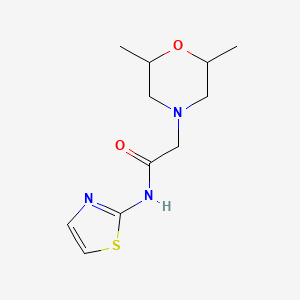 molecular formula C11H17N3O2S B5479858 2-(2,6-dimethylmorpholin-4-yl)-N-(1,3-thiazol-2-yl)acetamide 
