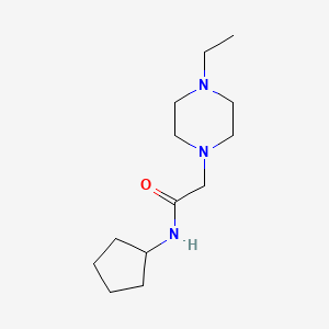 molecular formula C13H25N3O B5479903 N-cyclopentyl-2-(4-ethylpiperazin-1-yl)acetamide 