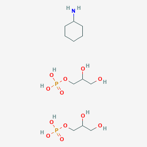 molecular formula C9H22NO6P B054800 [(2R)-2,3-dihydroxypropoxy]phosphonic acid; cyclohexanamine CAS No. 29849-82-9