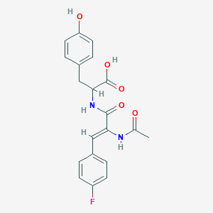 molecular formula C20H19FN2O5 B5480082 2-[[(Z)-2-acetamido-3-(4-fluorophenyl)prop-2-enoyl]amino]-3-(4-hydroxyphenyl)propanoic acid 
