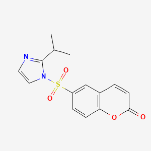 molecular formula C15H14N2O4S B5480143 6-[(2-isopropyl-1H-imidazol-1-yl)sulfonyl]-2H-chromen-2-one 