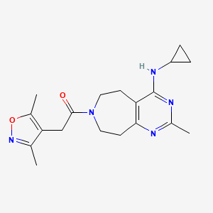 molecular formula C19H25N5O2 B5480192 N-cyclopropyl-7-[(3,5-dimethylisoxazol-4-yl)acetyl]-2-methyl-6,7,8,9-tetrahydro-5H-pyrimido[4,5-d]azepin-4-amine 