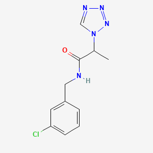 molecular formula C11H12ClN5O B5480378 N-(3-chlorobenzyl)-2-(1H-tetrazol-1-yl)propanamide 