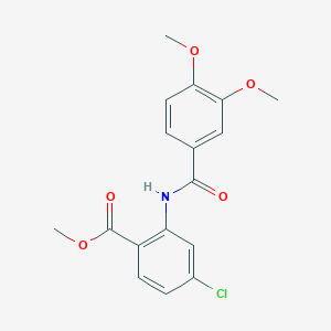 molecular formula C17H16ClNO5 B5480412 methyl 4-chloro-2-[(3,4-dimethoxybenzoyl)amino]benzoate 