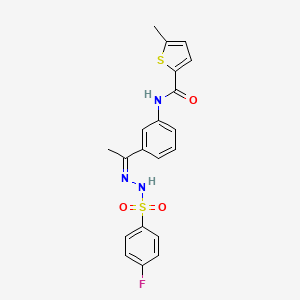molecular formula C20H18FN3O3S2 B5480436 N-[3-(1-{(Z)-2-[(4-FLUOROPHENYL)SULFONYL]HYDRAZONO}ETHYL)PHENYL]-5-METHYL-2-THIOPHENECARBOXAMIDE 