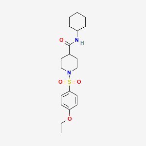 molecular formula C20H30N2O4S B5480734 N-CYCLOHEXYL-1-(4-ETHOXYBENZENESULFONYL)PIPERIDINE-4-CARBOXAMIDE 