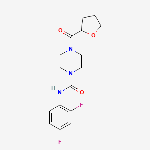 molecular formula C16H19F2N3O3 B5480738 N-(2,4-difluorophenyl)-4-(oxolane-2-carbonyl)piperazine-1-carboxamide 