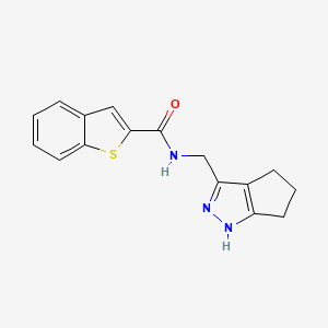 molecular formula C16H15N3OS B5480888 N-(1,4,5,6-tetrahydrocyclopenta[c]pyrazol-3-ylmethyl)-1-benzothiophene-2-carboxamide 