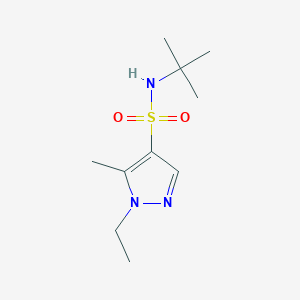 molecular formula C10H19N3O2S B5481020 N-tert-butyl-1-ethyl-5-methyl-1H-pyrazole-4-sulfonamide 