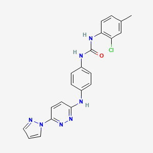 molecular formula C21H18ClN7O B5481165 N-(2-chloro-4-methylphenyl)-N'-(4-{[6-(1H-pyrazol-1-yl)-3-pyridazinyl]amino}phenyl)urea 