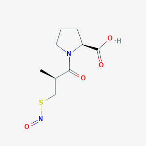 molecular formula C9H14N2O4S B054813 S-Nitrosocaptopril CAS No. 122130-63-6