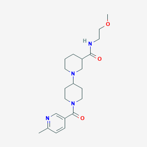 molecular formula C21H32N4O3 B5481402 N-(2-methoxyethyl)-1'-[(6-methylpyridin-3-yl)carbonyl]-1,4'-bipiperidine-3-carboxamide 