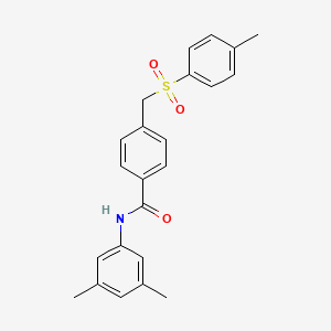 molecular formula C23H23NO3S B5481598 N~1~-(3,5-Dimethylphenyl)-4-{[(4-methylphenyl)sulfonyl]methyl}benzamide 