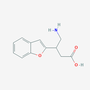 molecular formula C12H13NO3 B054816 4-Amino-3-(1-benzofuran-2-yl)butanoic acid CAS No. 121838-28-6
