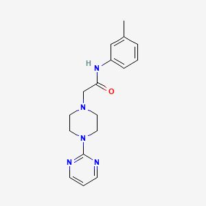 molecular formula C17H21N5O B5481672 N-(3-methylphenyl)-2-[4-(pyrimidin-2-yl)piperazin-1-yl]acetamide 