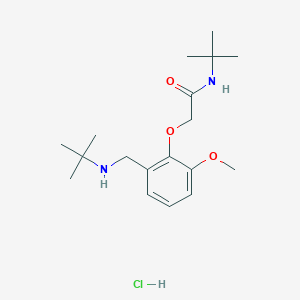molecular formula C18H31ClN2O3 B5481685 N-tert-butyl-2-[2-[(tert-butylamino)methyl]-6-methoxyphenoxy]acetamide;hydrochloride 
