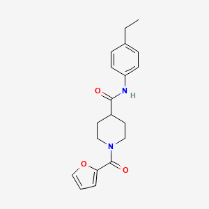 molecular formula C19H22N2O3 B5481757 N-(4-ethylphenyl)-1-(furan-2-carbonyl)piperidine-4-carboxamide 