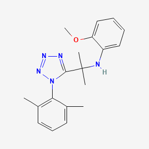 molecular formula C19H23N5O B5481776 N-{2-[1-(2,6-DIMETHYLPHENYL)-1H-1,2,3,4-TETRAZOL-5-YL]PROPAN-2-YL}-2-METHOXYANILINE 