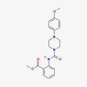 molecular formula C20H23N3O4 B5481894 METHYL 2-({[4-(4-METHOXYPHENYL)PIPERAZINO]CARBONYL}AMINO)BENZOATE 