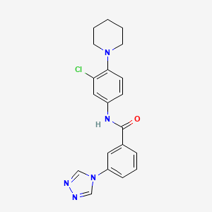 molecular formula C20H20ClN5O B5481971 N-(3-chloro-4-piperidin-1-ylphenyl)-3-(1,2,4-triazol-4-yl)benzamide 