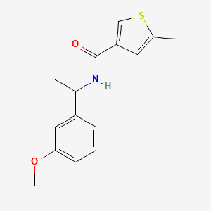 molecular formula C15H17NO2S B5482022 N-[1-(3-methoxyphenyl)ethyl]-5-methylthiophene-3-carboxamide 