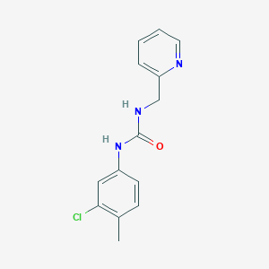 molecular formula C14H14ClN3O B5482036 N-(3-CHLORO-4-METHYLPHENYL)-N'-(2-PYRIDYLMETHYL)UREA 