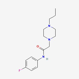 molecular formula C15H22FN3O B5482141 N-(4-fluorophenyl)-2-(4-propylpiperazin-1-yl)acetamide 