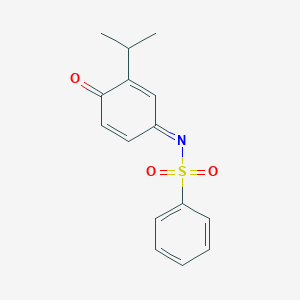 molecular formula C15H15NO3S B5482145 (NE)-N-(4-oxo-3-propan-2-ylcyclohexa-2,5-dien-1-ylidene)benzenesulfonamide 