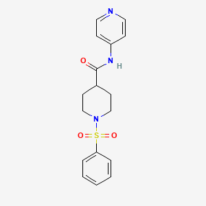 molecular formula C17H19N3O3S B5482153 1-(benzenesulfonyl)-N-pyridin-4-ylpiperidine-4-carboxamide 