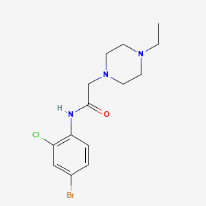 molecular formula C14H19BrClN3O B5482321 N-(4-bromo-2-chlorophenyl)-2-(4-ethylpiperazin-1-yl)acetamide 