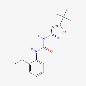 molecular formula C16H21N3O2 B5482535 1-(5-Tert-butyl-1,2-oxazol-3-yl)-3-(2-ethylphenyl)urea 