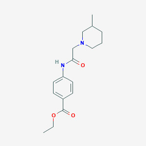 molecular formula C17H24N2O3 B5482829 ETHYL 4-{[2-(3-METHYLPIPERIDINO)ACETYL]AMINO}BENZOATE 