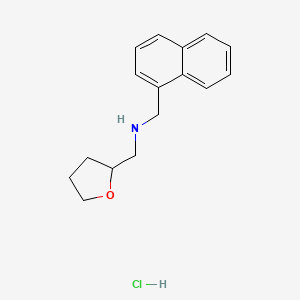 molecular formula C16H20ClNO B5482833 N-(naphthalen-1-ylmethyl)-1-(oxolan-2-yl)methanamine;hydrochloride 