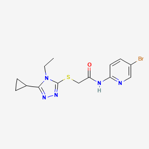 molecular formula C14H16BrN5OS B5482838 N-(5-BROMO-2-PYRIDINYL)-2-[(5-CYCLOPROPYL-4-ETHYL-4H-1,2,4-TRIAZOL-3-YL)SULFANYL]ACETAMIDE 