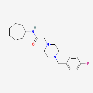 molecular formula C20H30FN3O B5482975 N-CYCLOHEPTYL-2-{4-[(4-FLUOROPHENYL)METHYL]PIPERAZIN-1-YL}ACETAMIDE 