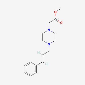 molecular formula C16H22N2O2 B5483000 METHYL 2-{4-[(E)-3-PHENYL-2-PROPENYL]PIPERAZINO}ACETATE 
