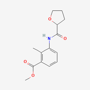 molecular formula C14H17NO4 B5483050 Methyl 2-methyl-3-(oxolane-2-carbonylamino)benzoate 