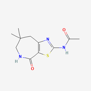 molecular formula C11H15N3O2S B5483081 N-(7,7-Dimethyl-4-oxo-5,6,7,8-tetrahydro-4H-thiazolo[5,4-c]azepin-2-yl)-acetamide CAS No. 123973-49-9