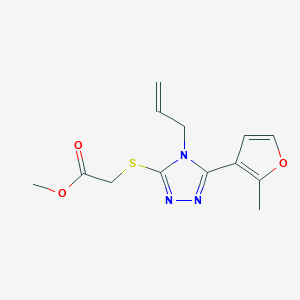 molecular formula C13H15N3O3S B5483089 METHYL 2-{[4-ALLYL-5-(2-METHYL-3-FURYL)-4H-1,2,4-TRIAZOL-3-YL]SULFANYL}ACETATE 