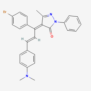 molecular formula C27H24BrN3O B5483237 (4E)-4-[(E)-1-(4-bromophenyl)-3-[4-(dimethylamino)phenyl]prop-2-enylidene]-5-methyl-2-phenylpyrazol-3-one 