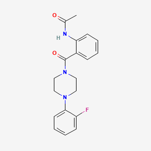 molecular formula C19H20FN3O2 B5483253 N-[2-[4-(2-fluorophenyl)piperazine-1-carbonyl]phenyl]acetamide 