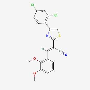 molecular formula C20H14Cl2N2O2S B5483620 (E)-2-[4-(2,4-dichlorophenyl)-1,3-thiazol-2-yl]-3-(2,3-dimethoxyphenyl)prop-2-enenitrile 