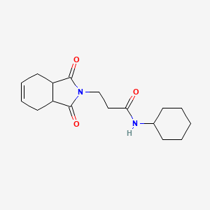 molecular formula C17H24N2O3 B5483922 N-cyclohexyl-3-(1,3-dioxo-3a,4,7,7a-tetrahydroisoindol-2-yl)propanamide 