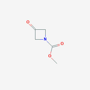 molecular formula C5H7NO3 B054840 Methyl 3-oxoazetidine-1-carboxylate CAS No. 118972-98-8