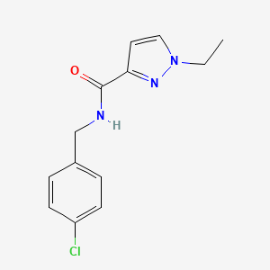 molecular formula C13H14ClN3O B5484033 N-[(4-CHLOROPHENYL)METHYL]-1-ETHYL-1H-PYRAZOLE-3-CARBOXAMIDE 
