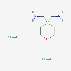 molecular formula C7H18Cl2N2O B054842 [4-(Aminomethyl)oxan-4-yl]methanamine dihydrochloride CAS No. 111511-91-2