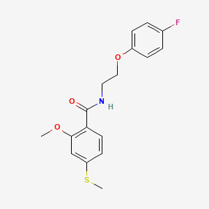 molecular formula C17H18FNO3S B5484274 N-[2-(4-fluorophenoxy)ethyl]-2-methoxy-4-(methylsulfanyl)benzamide 